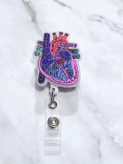 Cardiac Anatomy Purple Badge Reel