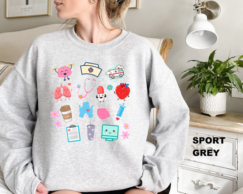 NURSE ICONS CREWNECK SWEATSHIRT